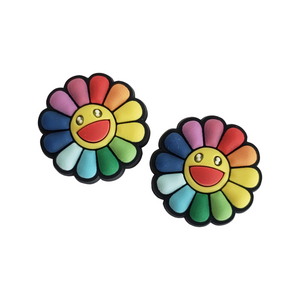 2pc Rainbow Flower Soft PVC Resin