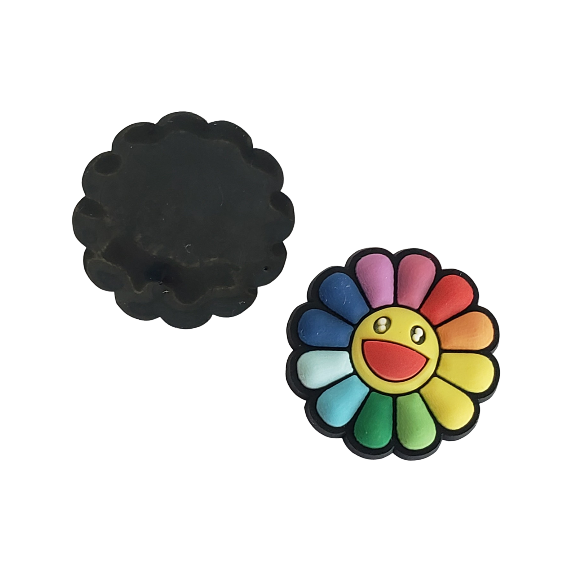 2pc Rainbow Flower Soft PVC Resin