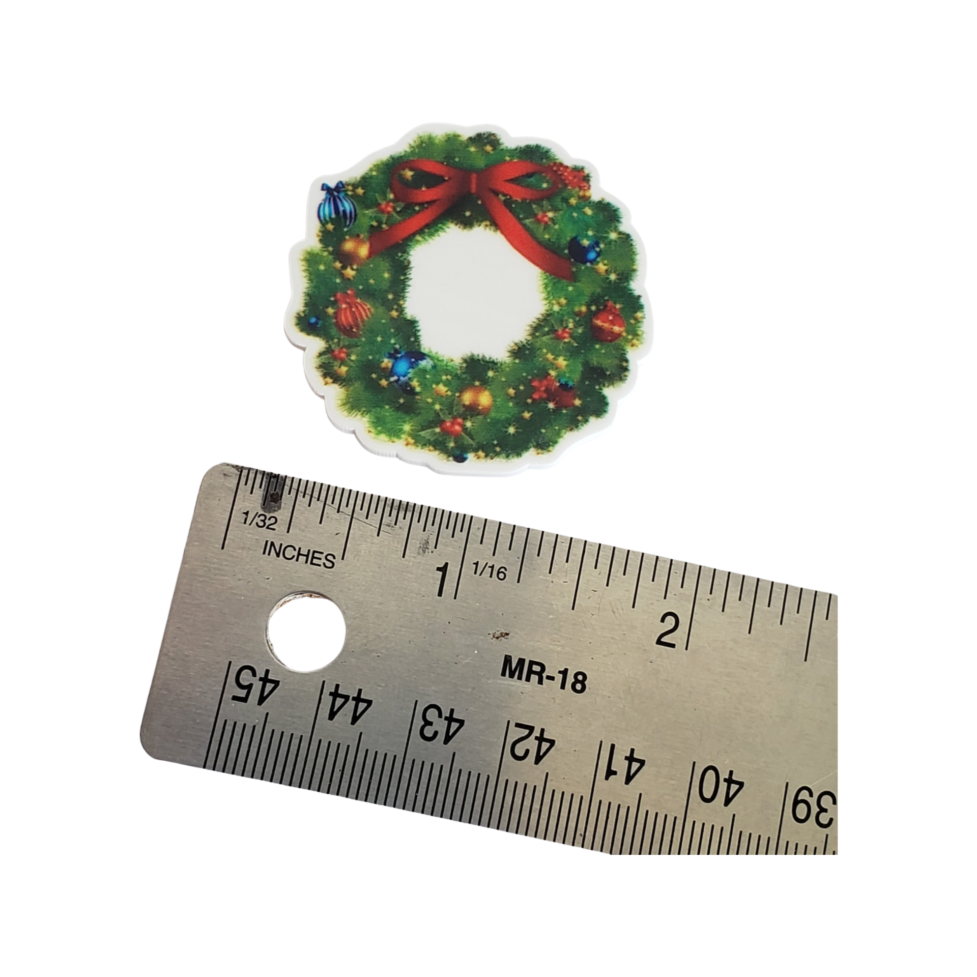 2pc Christmas Wreath Planar Resin