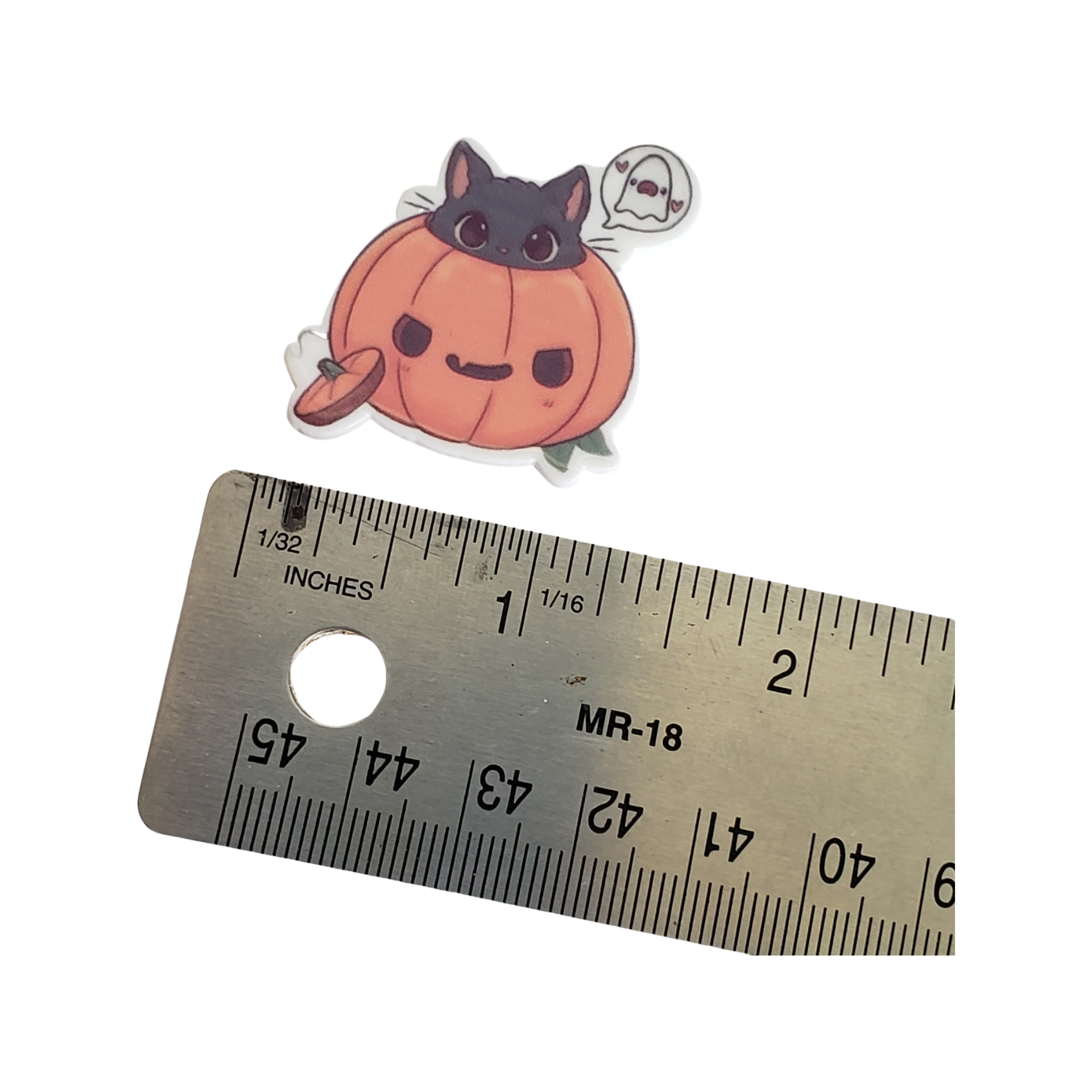 2pc Pumpkin Black Cat Planar Resin