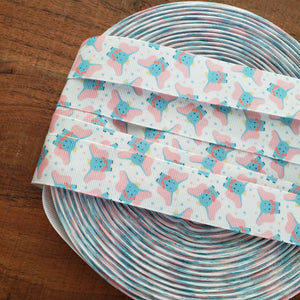 1" Elephant Printed Grosgrain Ribbon