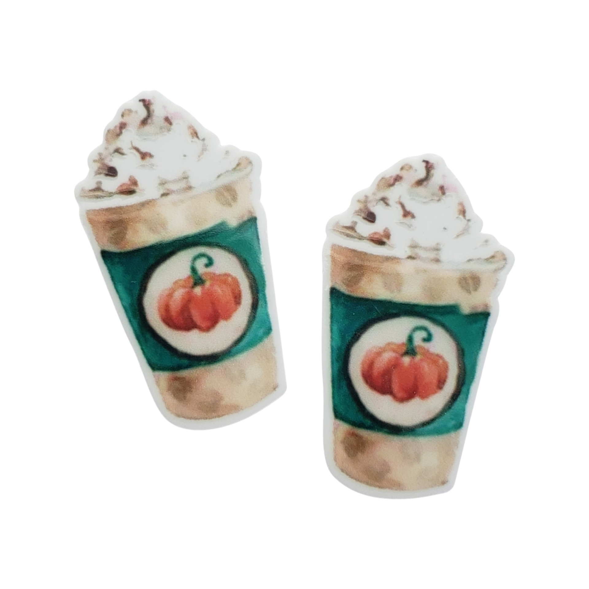 2pc Pumpkin Spice Latte Planar Resin