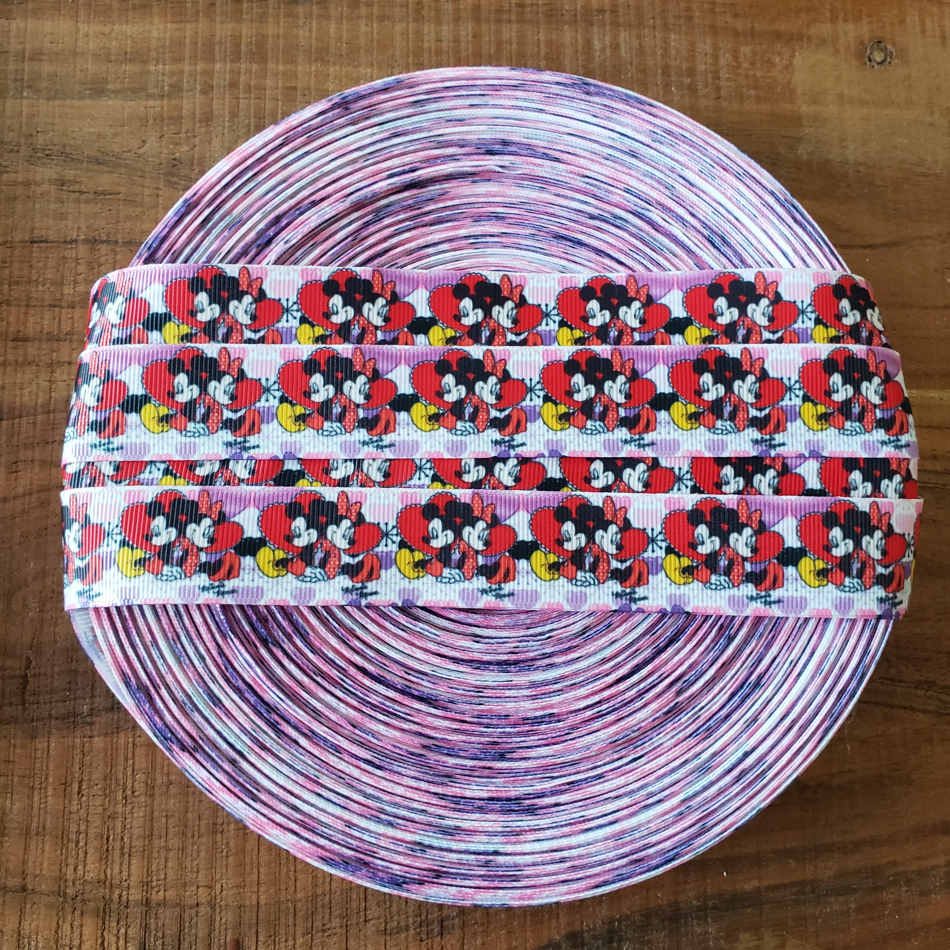 1" Mouse Love Printed Grosgrain Ribbon