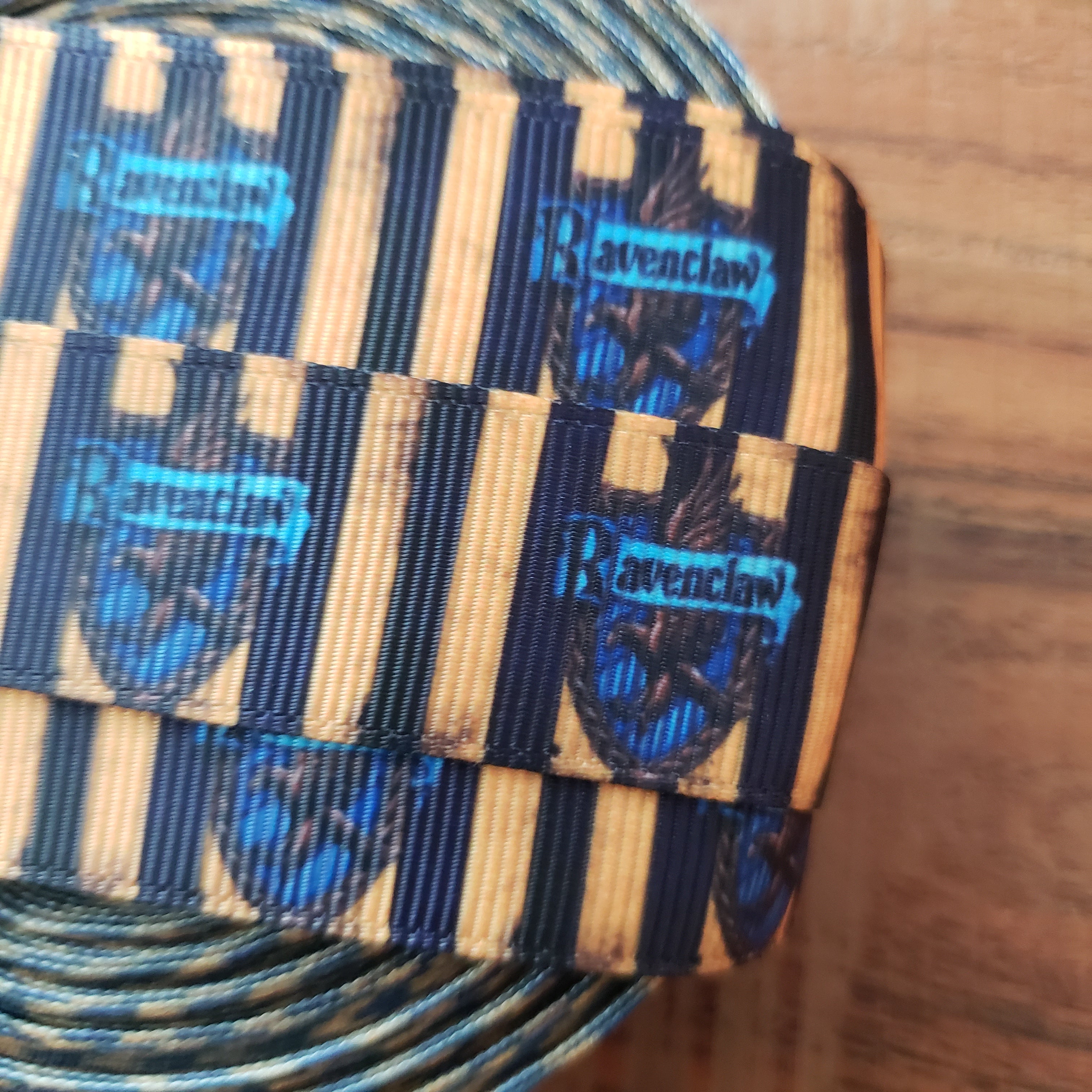 7/8" Blue Wizard House Printed Grosgrain Ribbon