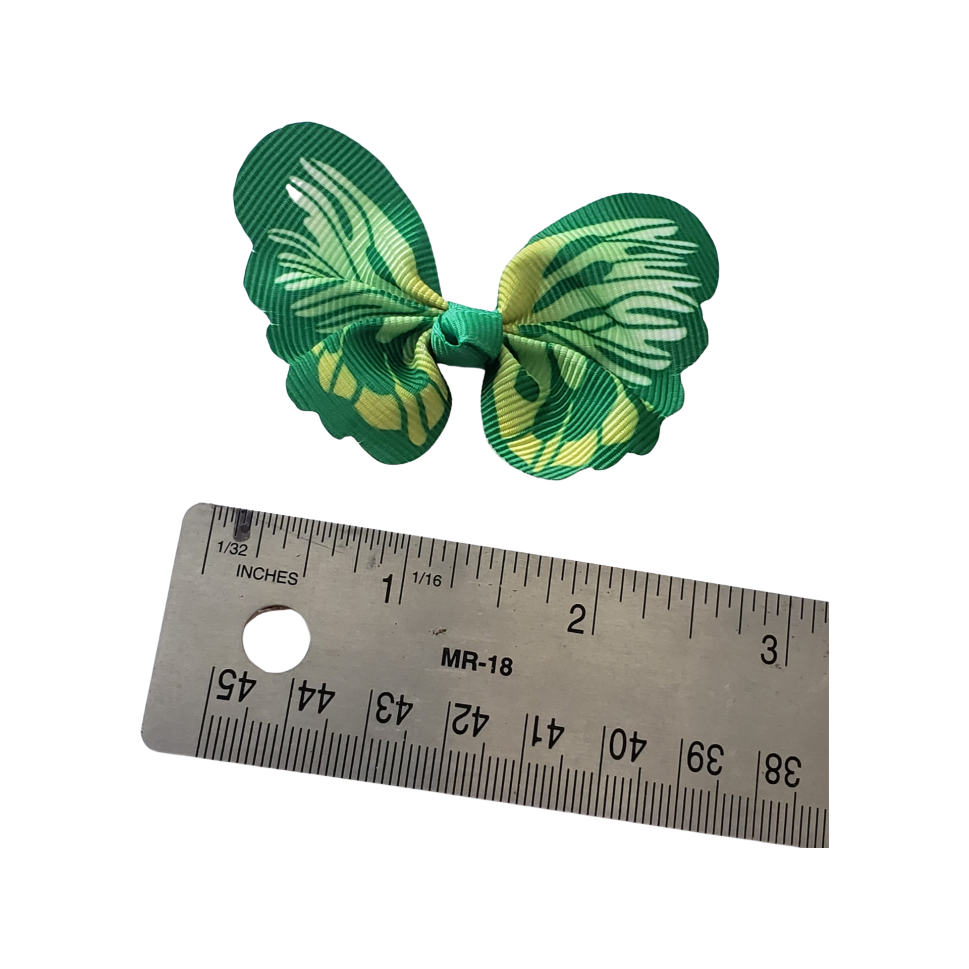 Green Ribbon Butterfly Applique