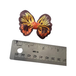 Yellow and Brown Ribbon Butterfly Applique