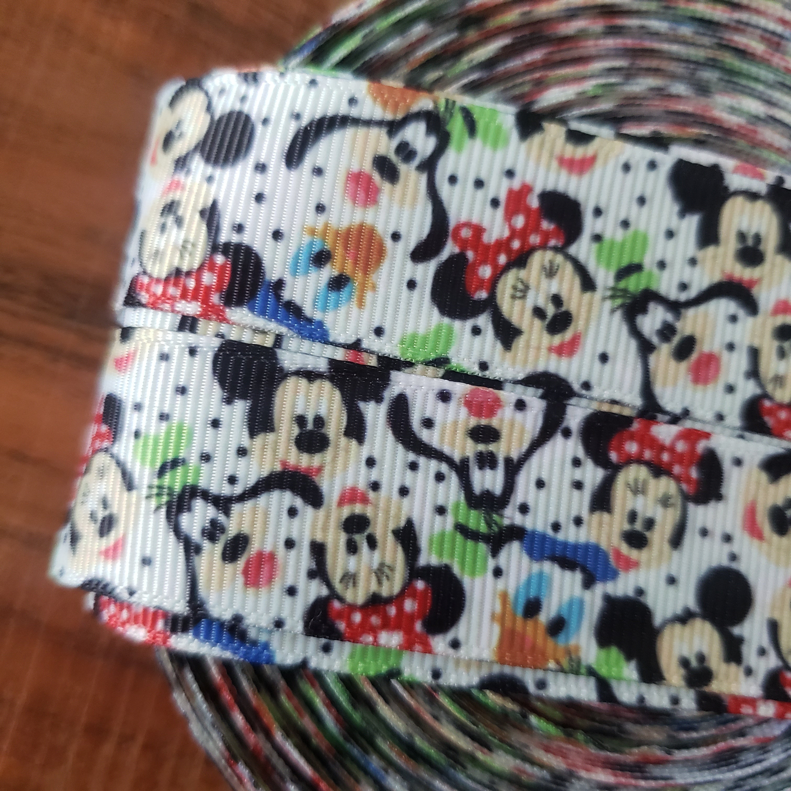 7/8" Mouse Gang Printed Grosgrain Ribbon