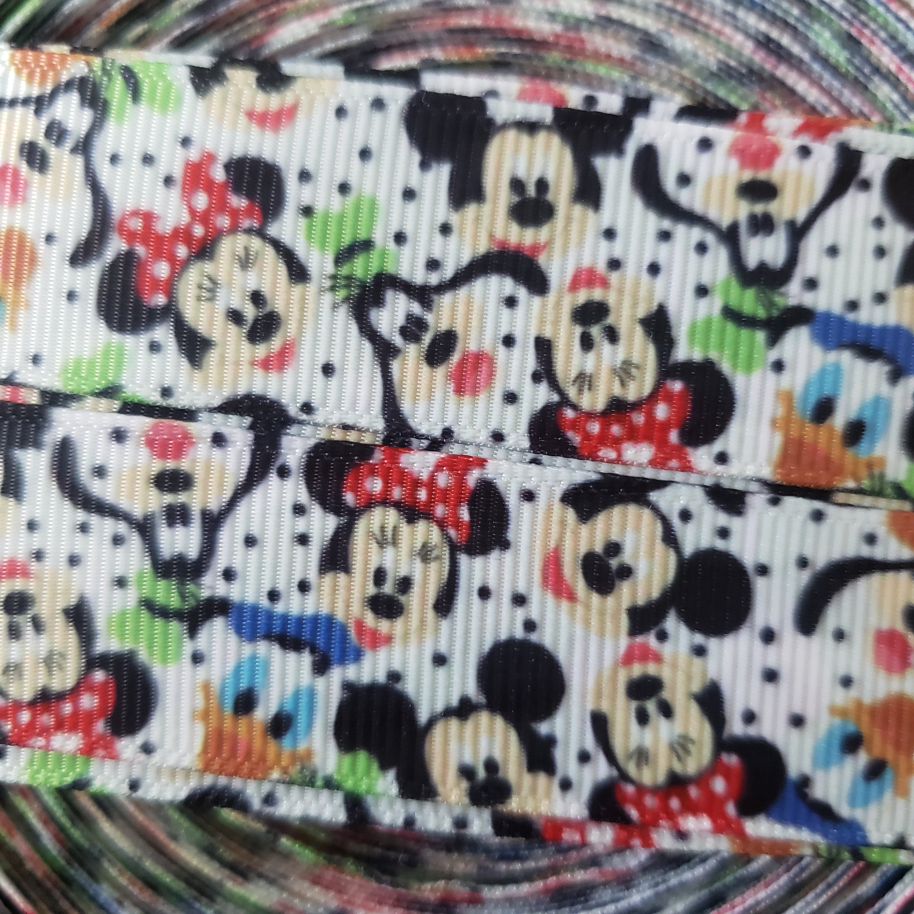 7/8" Mouse Gang Printed Grosgrain Ribbon