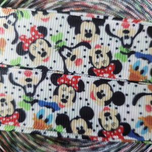 7/8" Mouse Gang Printed Grosgrain Ribbon