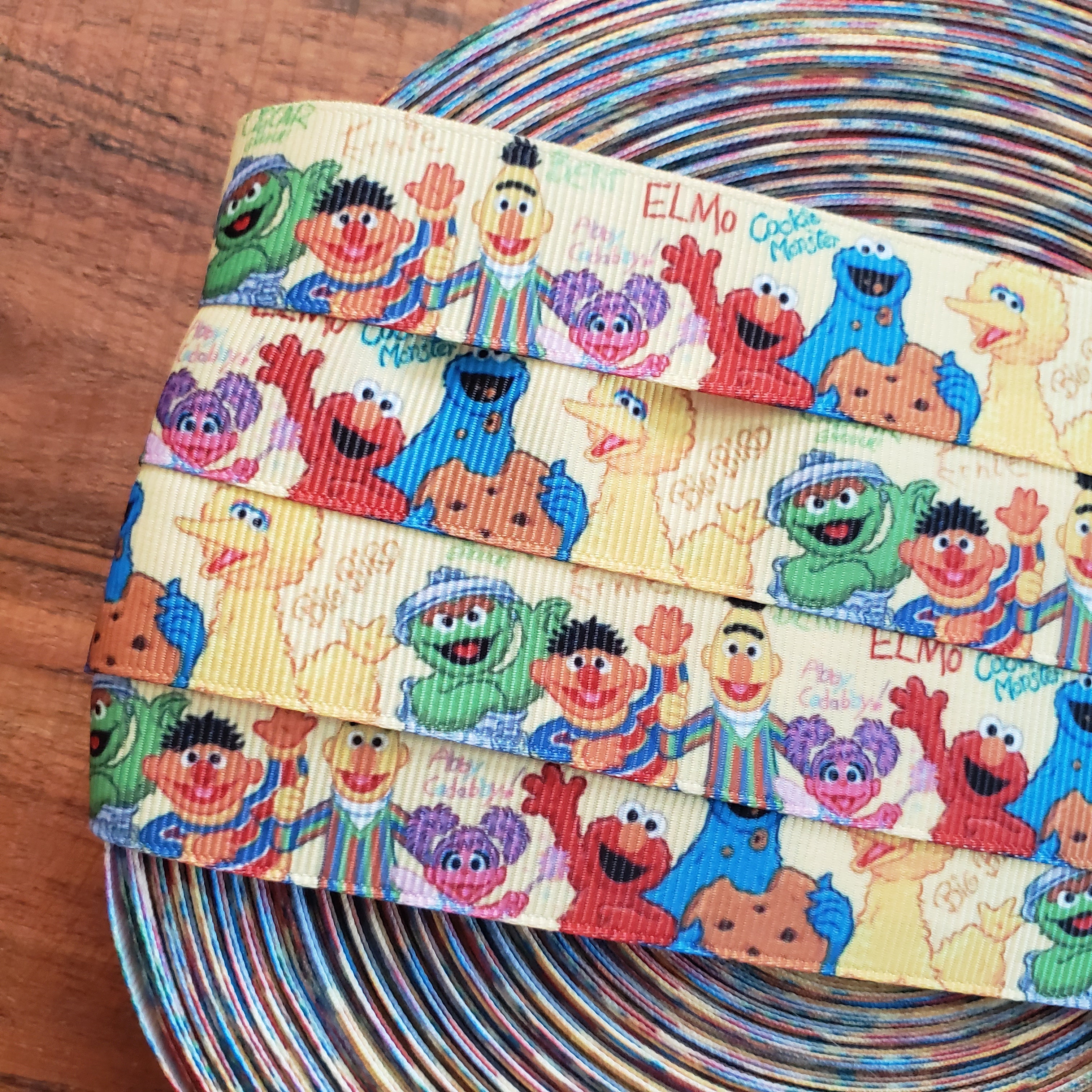 1" Classic Cartoon Printed Grosgrain Ribbon