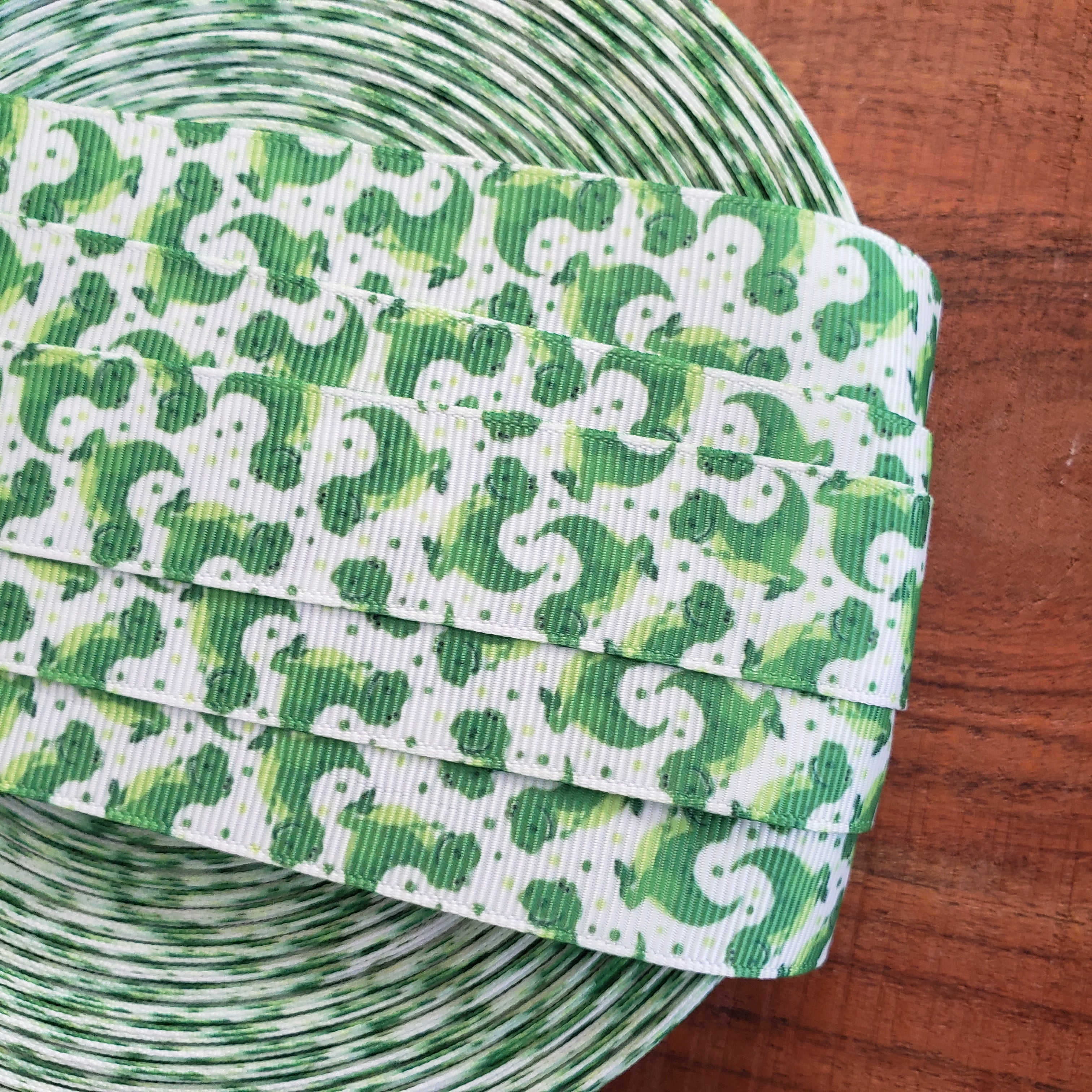 7/8" T-Rex Printed Grosgrain Ribbon