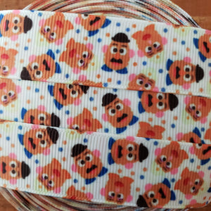 7/8" Potato Head Printed Grosgrain Ribbon