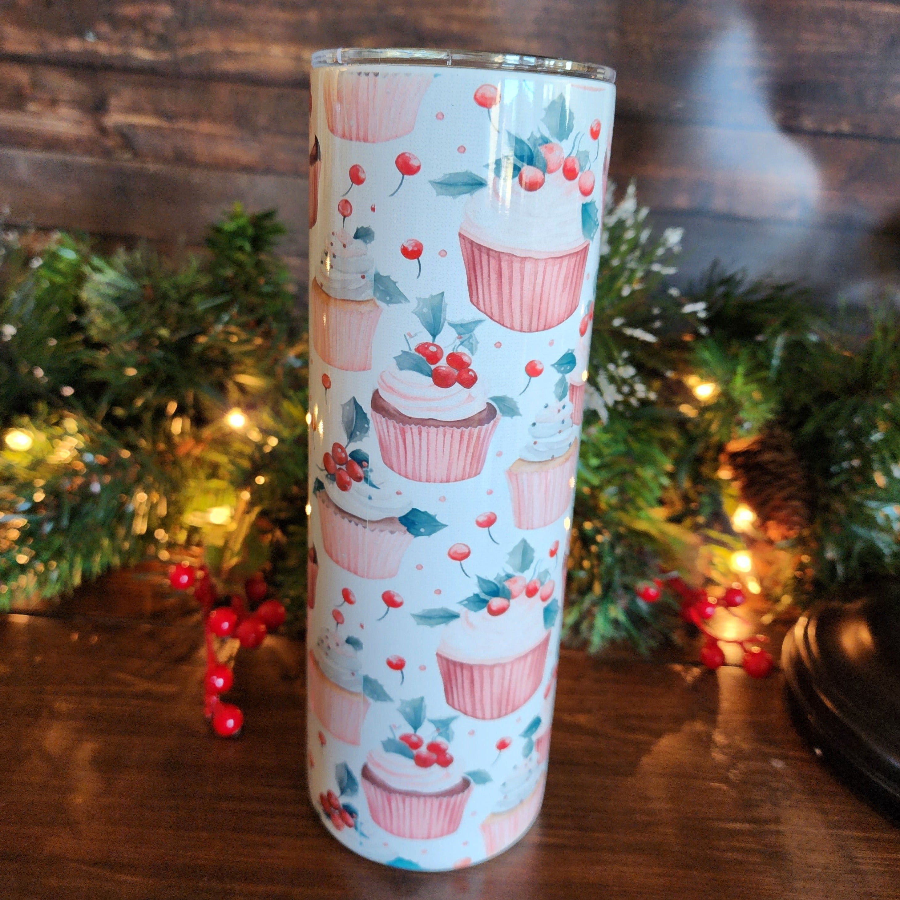 20oz Pink Cupcake Tumbler