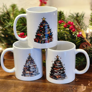 Book Christmas Tree C Ceramic Mug