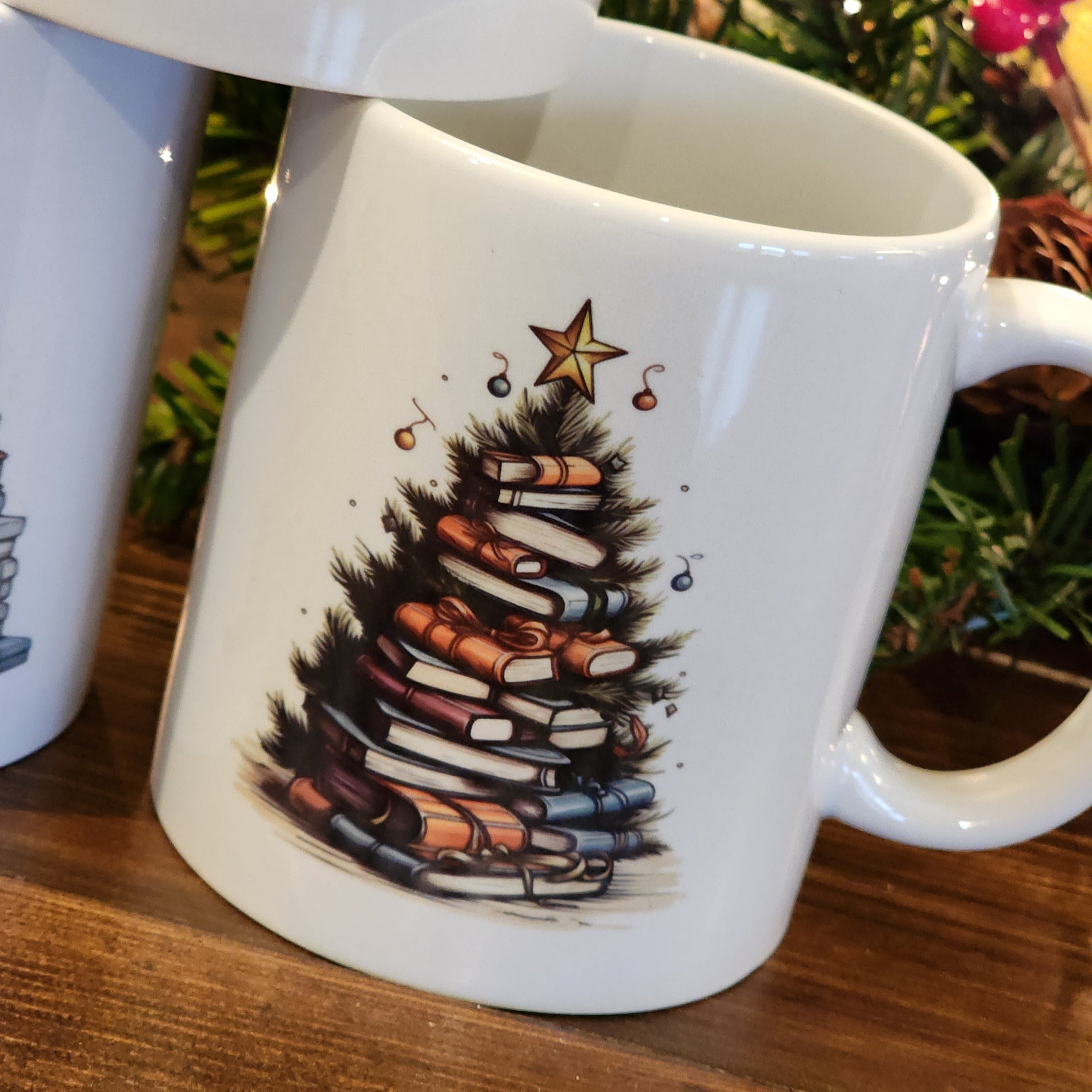 Book Christmas Tree A Ceramic Mug