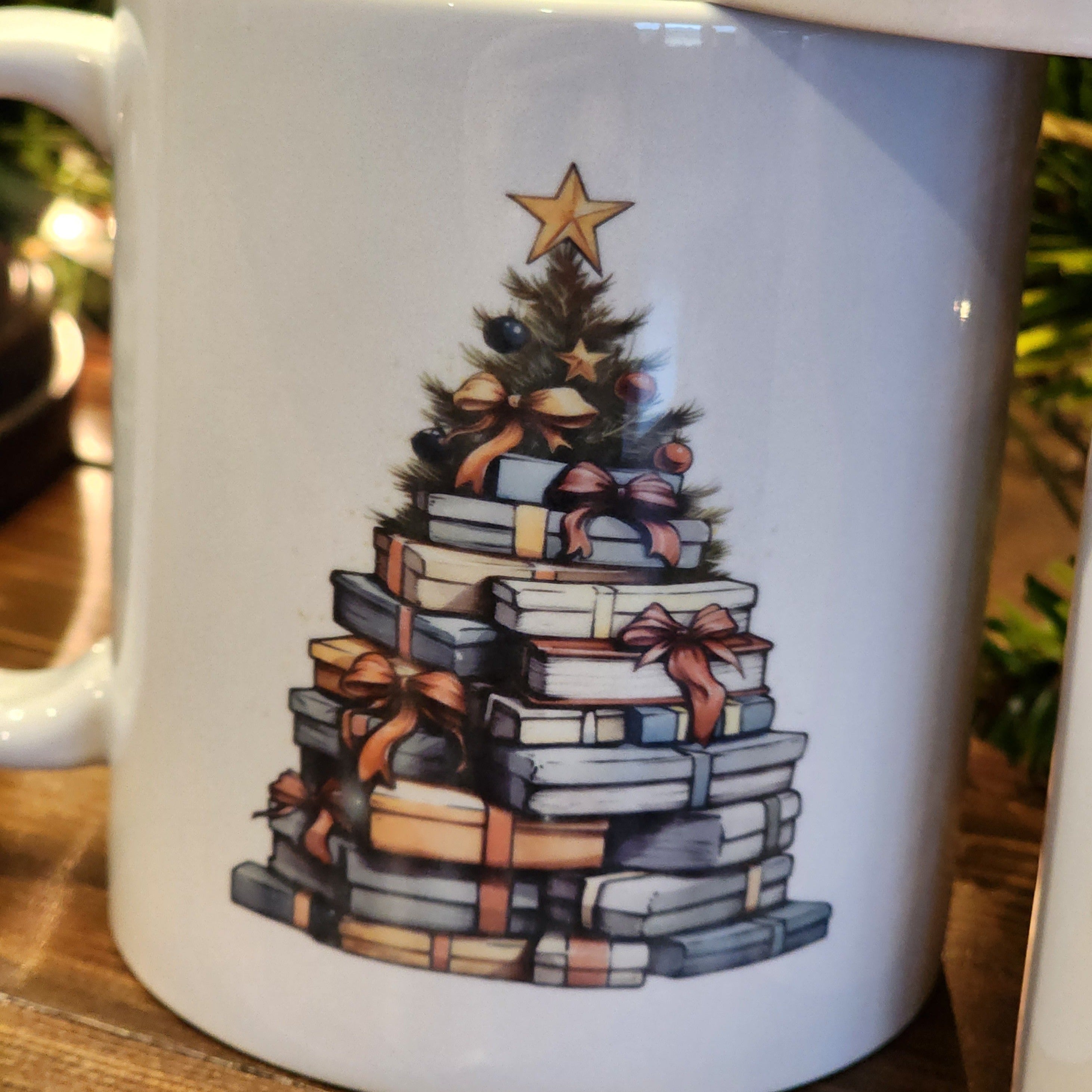 Book Christmas Tree B Ceramic Mug