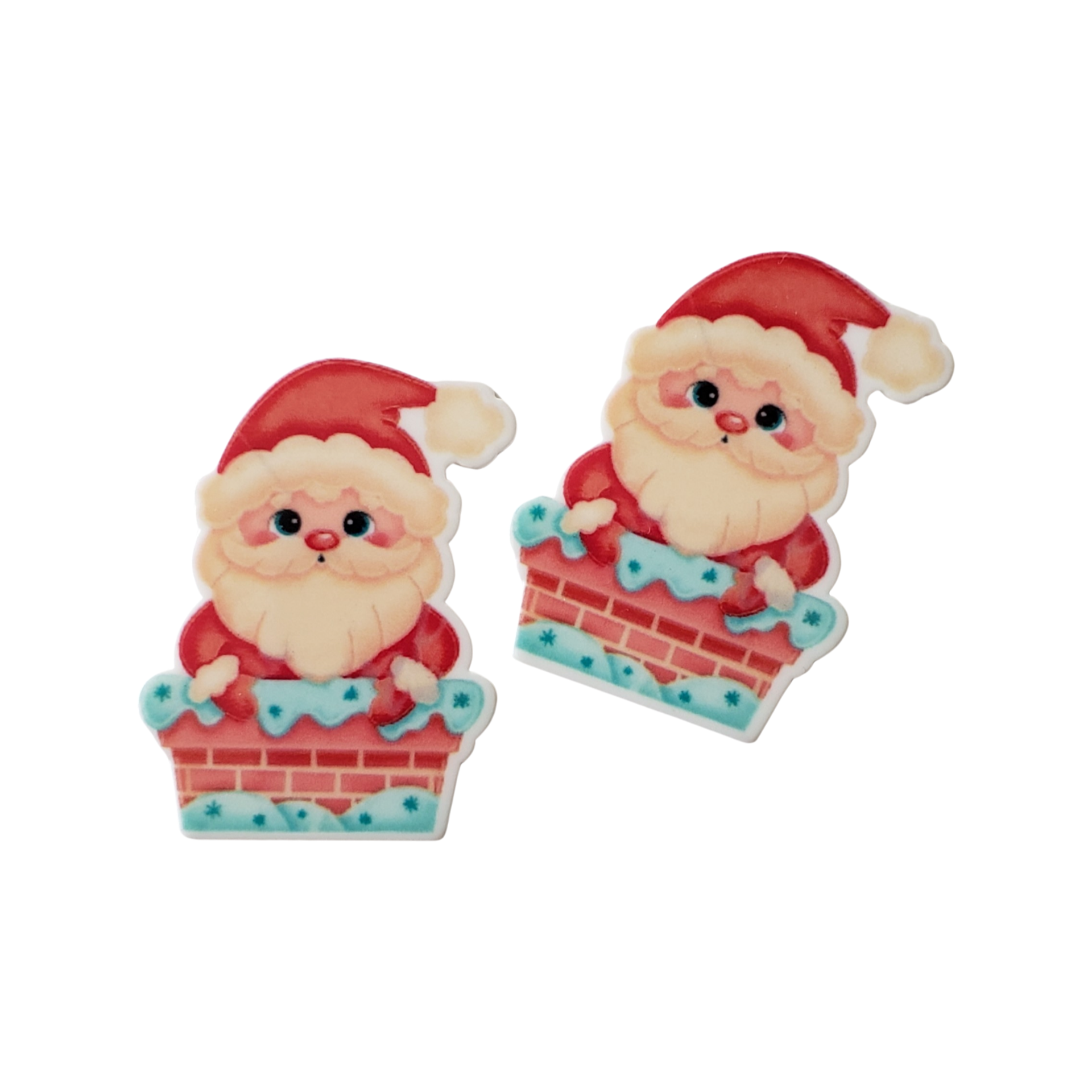 2pc Chimney Santa Planar Resin