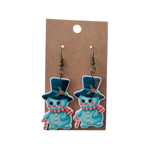 Snowman Drop Earrings