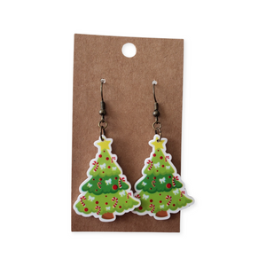 Christmas Tree Drop Earrings