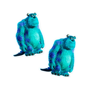 2pc Cuddly Blue Monster Planar Resin