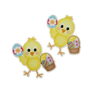 2pc Easter Chick Planar Resin