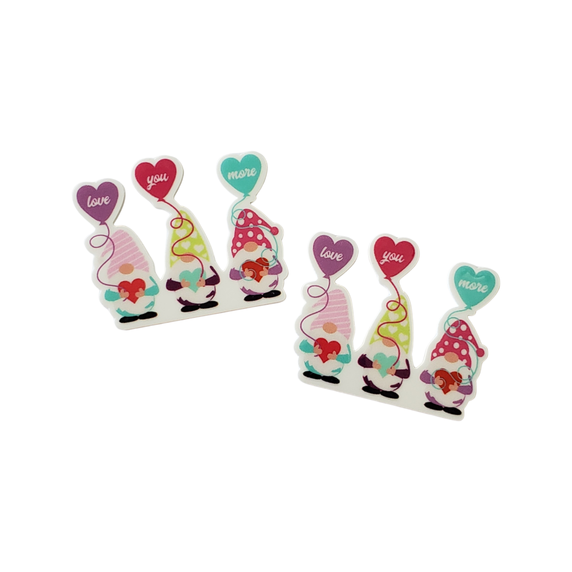 2pc Valentines Day Gnome Planar Resin