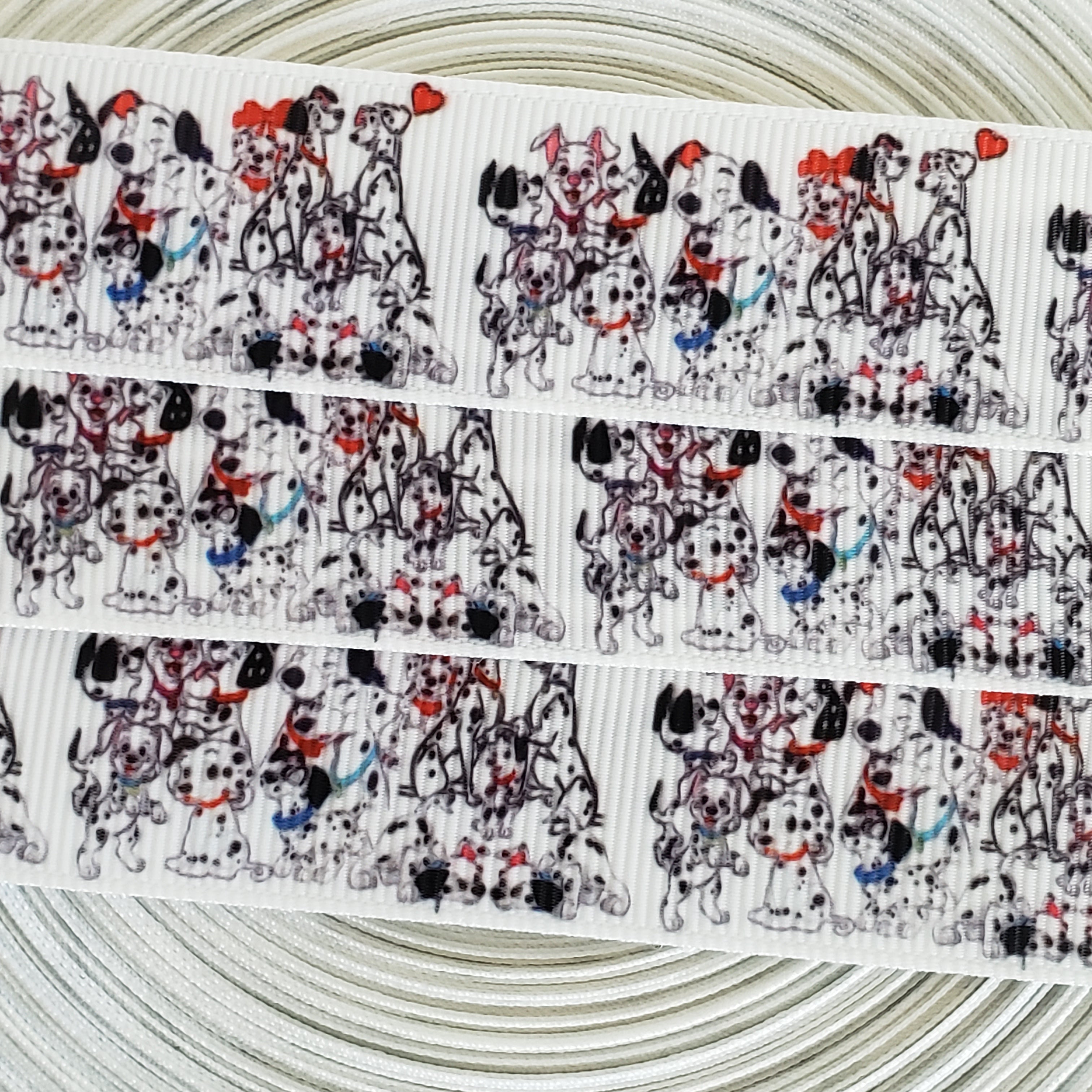 1" Dalmatians Printed Grosgrain Ribbon