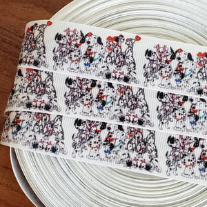 1" Dalmatians Printed Grosgrain Ribbon