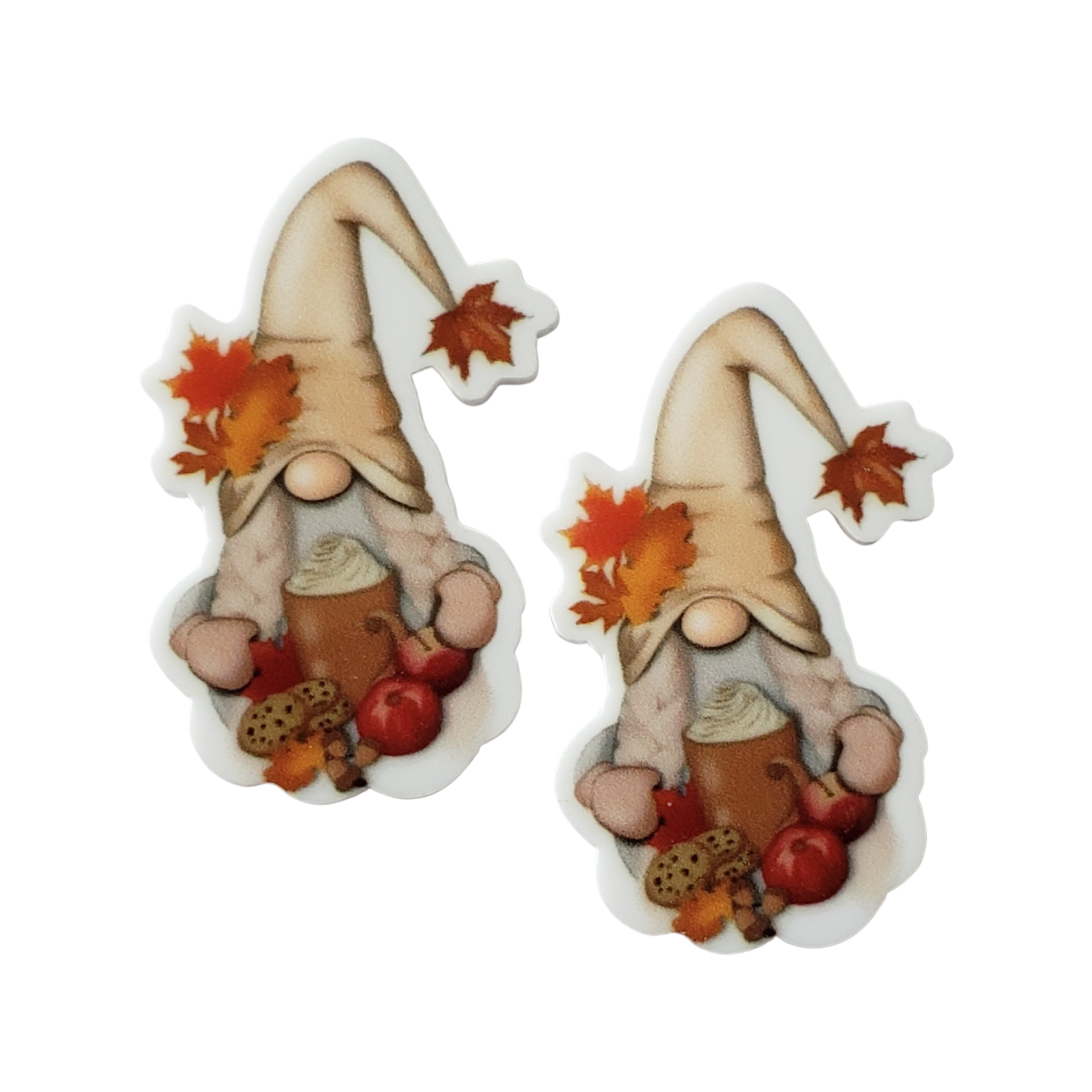 2pc Apple Latte Gnome Planar Resin