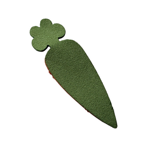 Velvet Fabric Padded Carrot Appliques