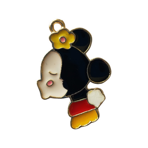 Enamel Miss Mouse Metal Charm