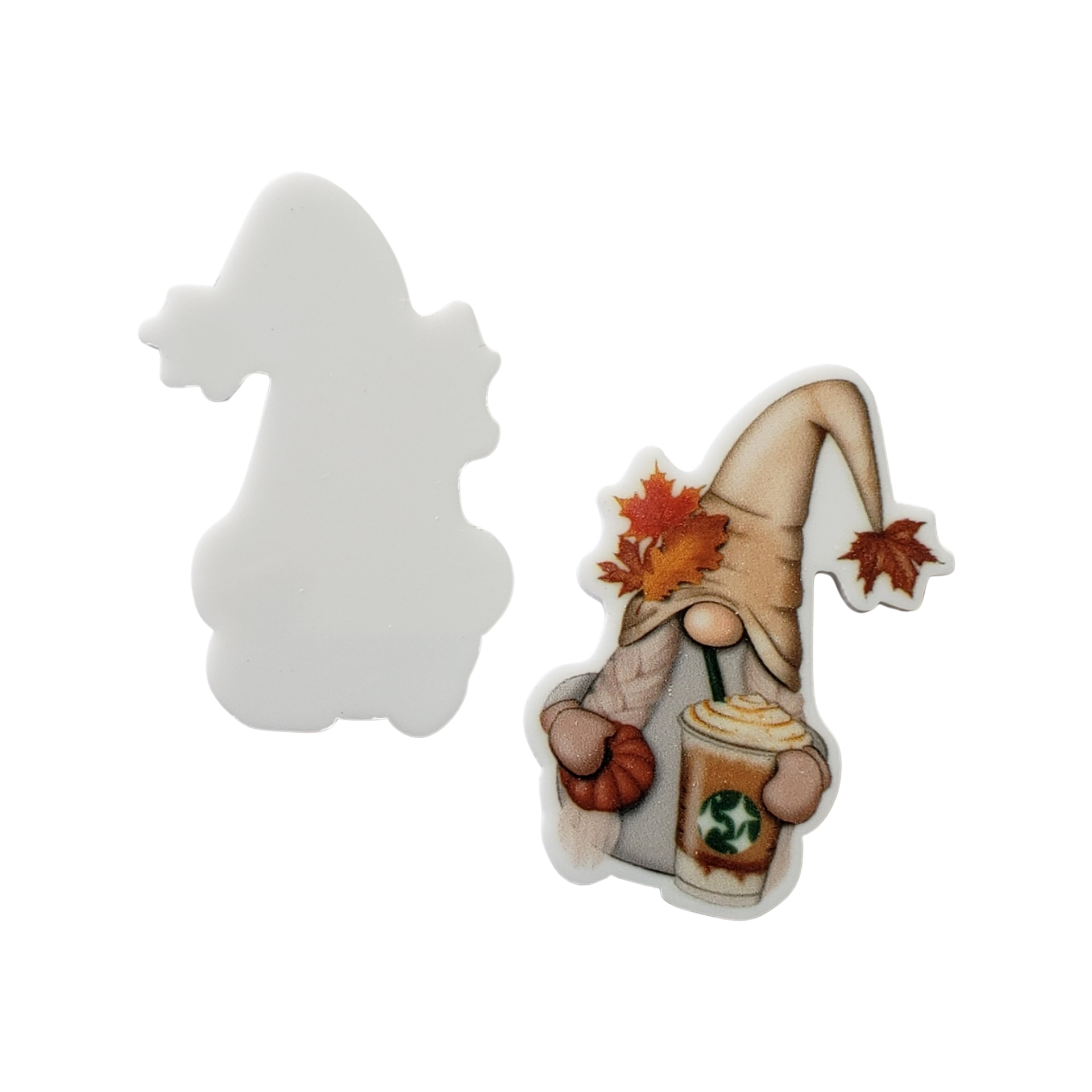 2pc Pumpkin Spice Gnome Planar Resin