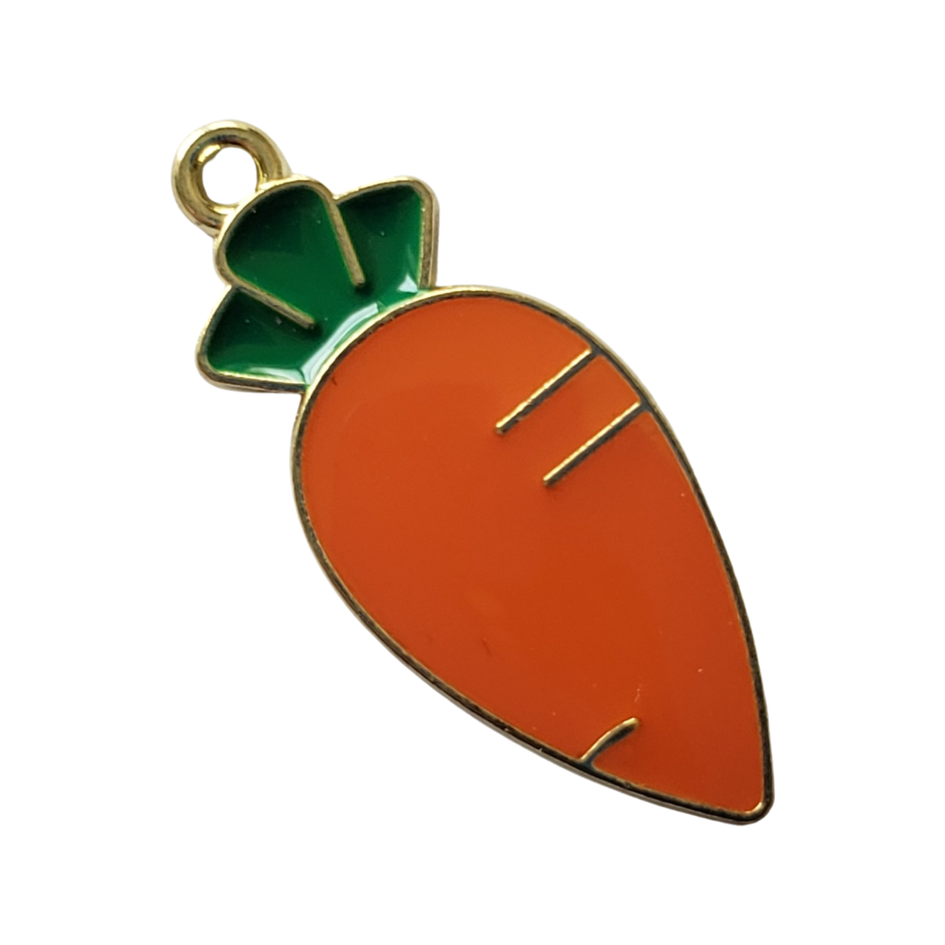 Enamel Carrot Metal Charm