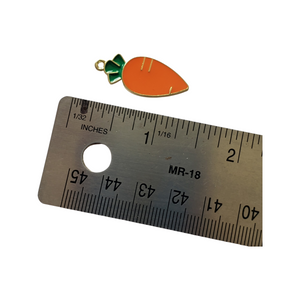 Enamel Carrot Metal Charm