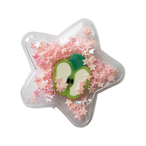 Transparent Apple Filled Sequins Star Applique