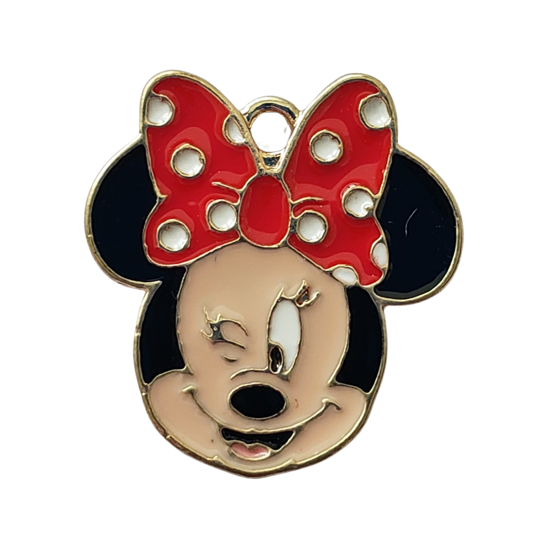 Enamel Miss Mouse Metal Charm