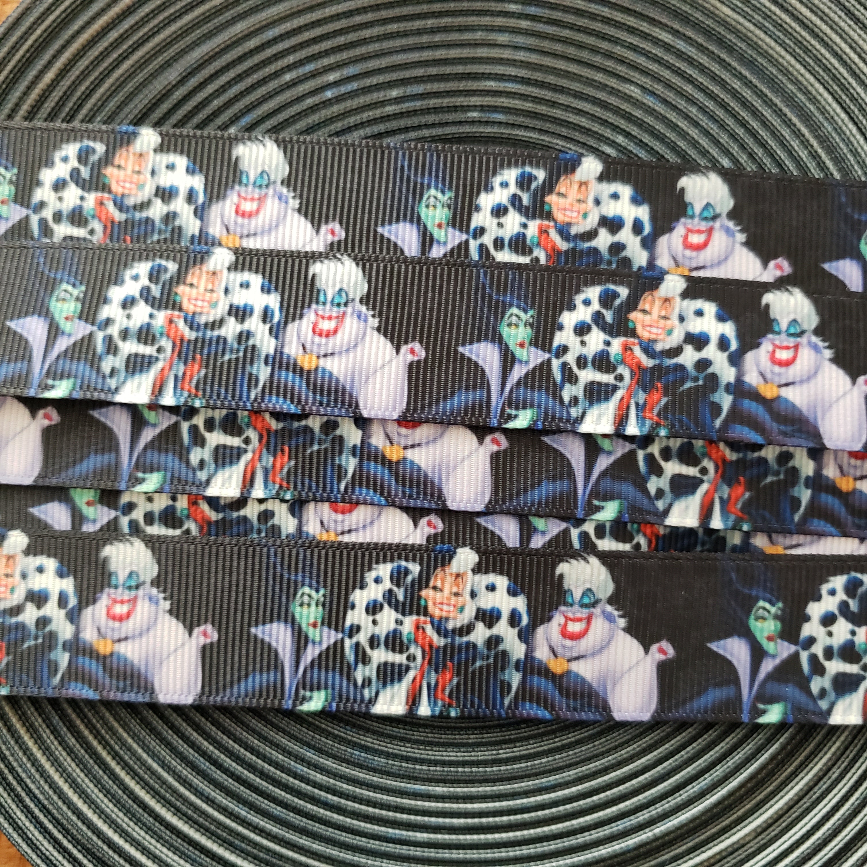 1" Villians Printed Grosgrain Ribbon