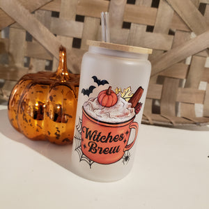 18oz Frosted Witches Brew Glass Can Cup