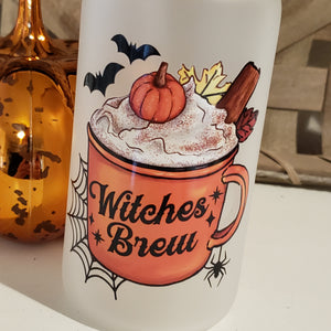 18oz Frosted Witches Brew Glass Can Cup