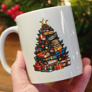 Book Christmas Tree C Ceramic Mug