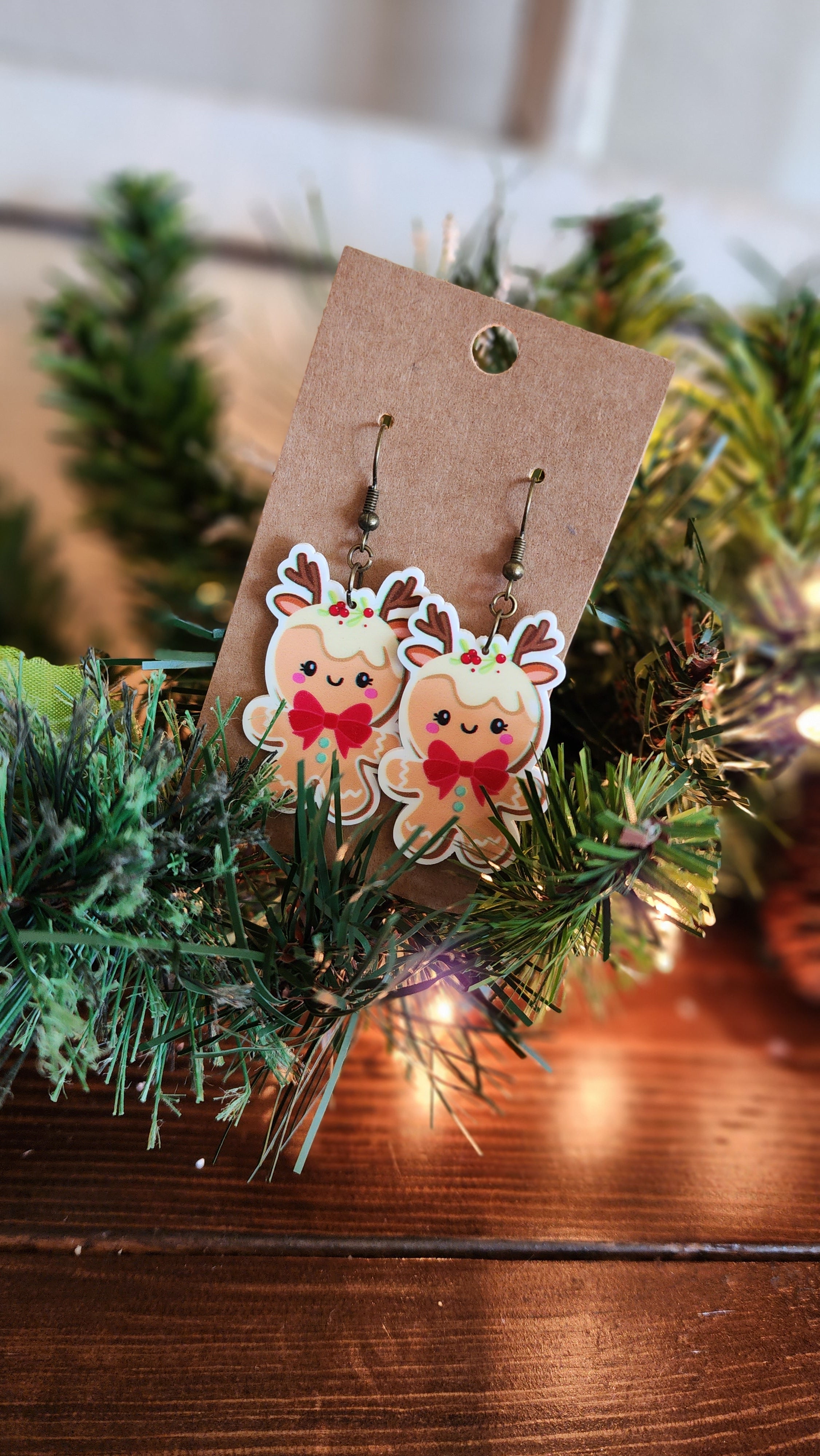 Gingerbread Drop Earrings