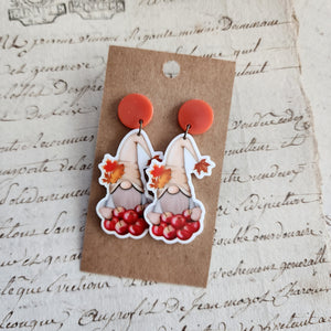 Apple Gnome Drop Earrings