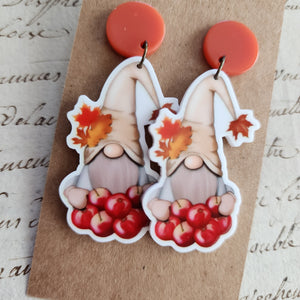 Apple Gnome Drop Earrings