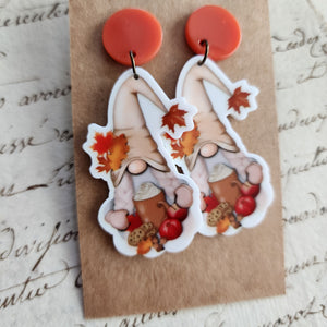 Apple Latte Gnome Drop Earrings