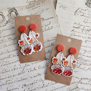 Apple Gnome Drop Earrings