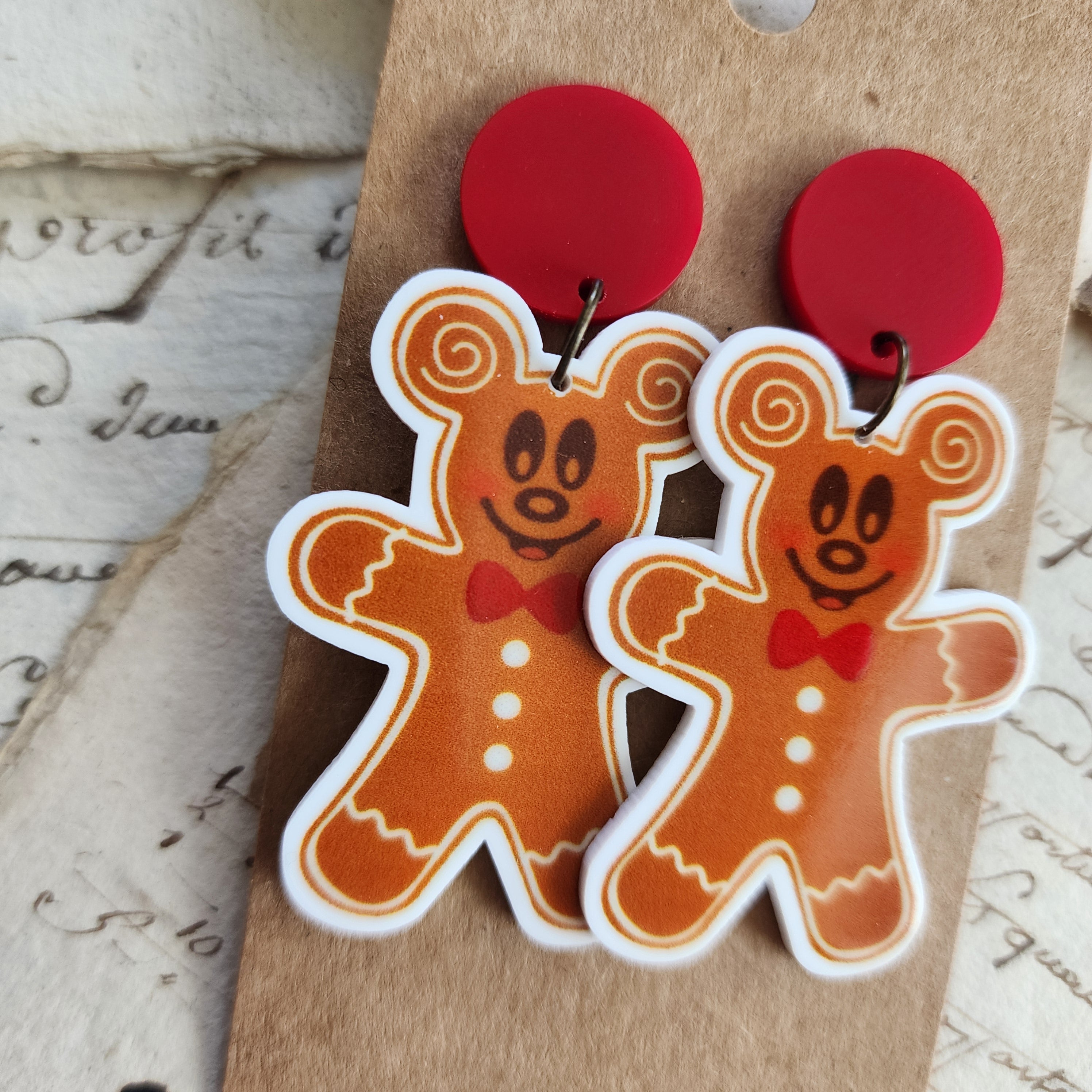 Gingerbread Mouse Earrings