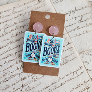 Book Lover Drop Earrings