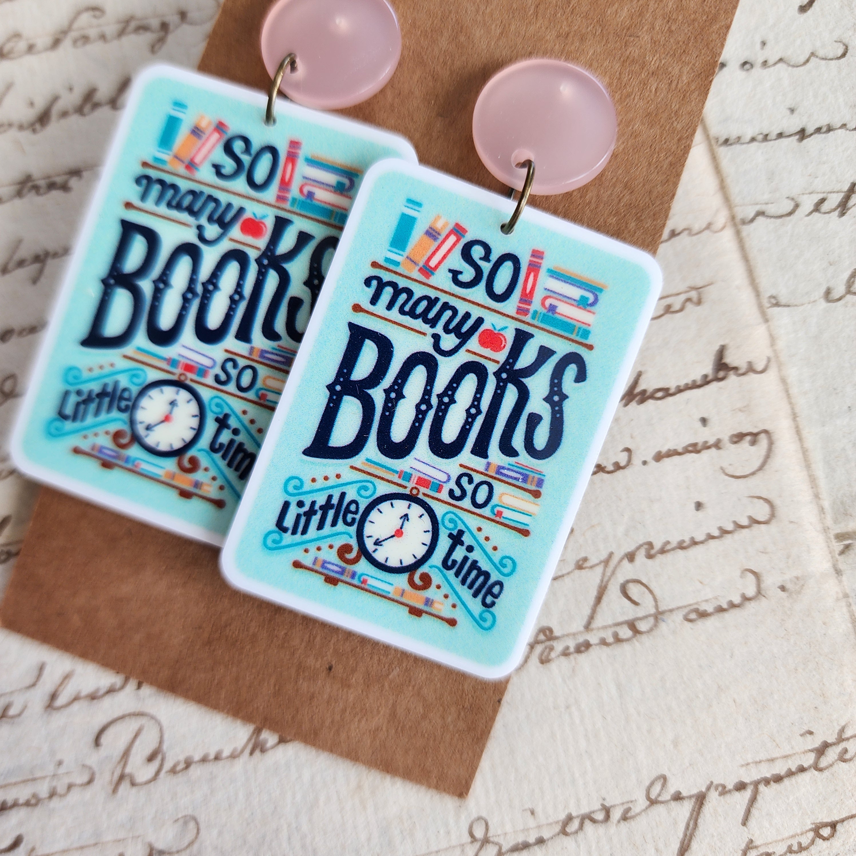 Book Lover Drop Earrings