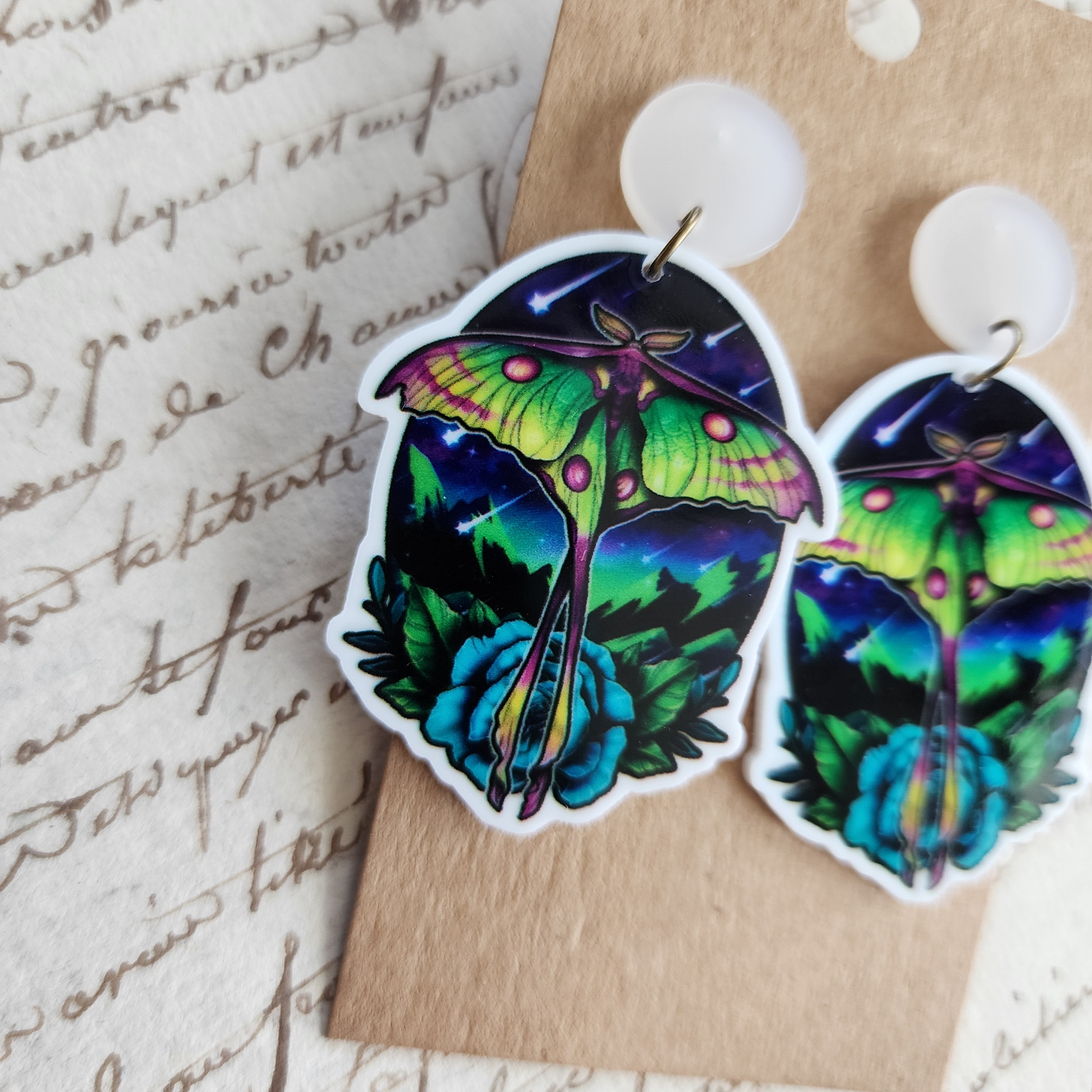 Luna Moth Earrings