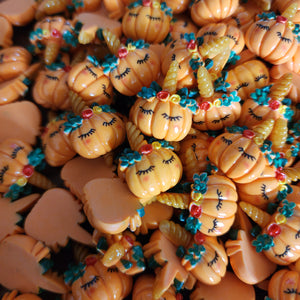 1oz Mini Pumpkin Unicorn Resin Cabochons